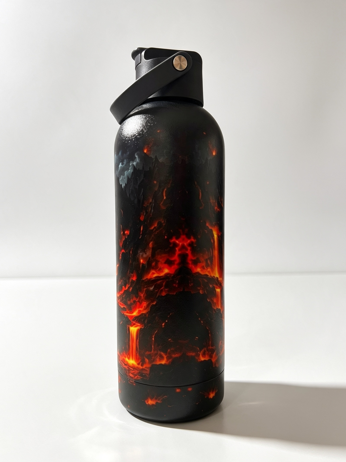 Kidosip Amberveil Insulated Water Bottle 500ml Stainless Steel, Keeps Hot & Cold, Leakproof, Glowing Amber Eclipse Design