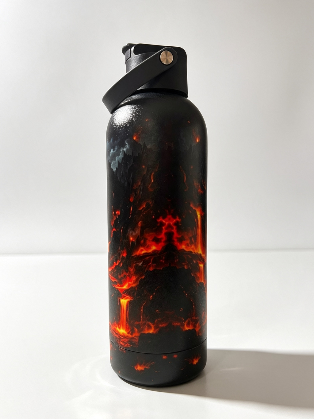 Kidosip Amberveil Insulated Water Bottle 500ml Stainless Steel, Keeps Hot & Cold, Leakproof, Glowing Amber Eclipse Design
