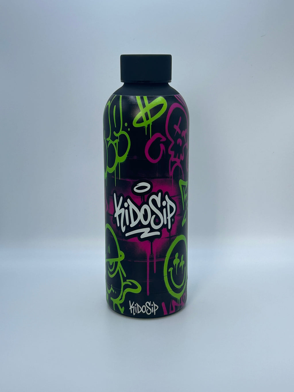 Kidosip Urban Glow 500ml — Graffiti Street Art Design Stainless Steel Insulated Water Bottle