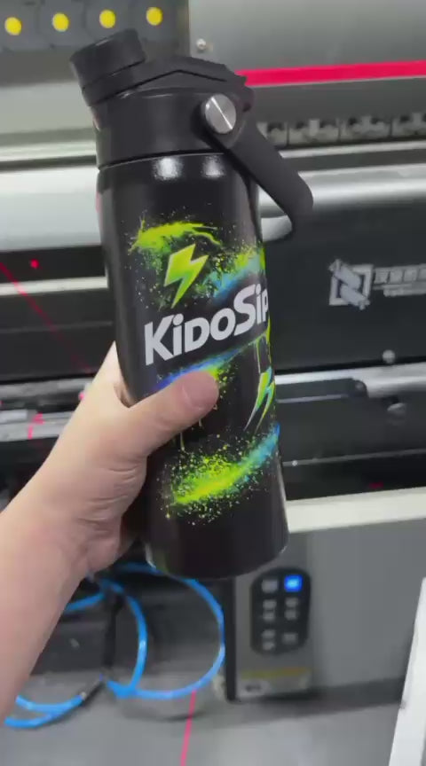 Cyber Lime | Pulse Series | KidoSip Insulated Water Bottle – Premium Stainless Steel