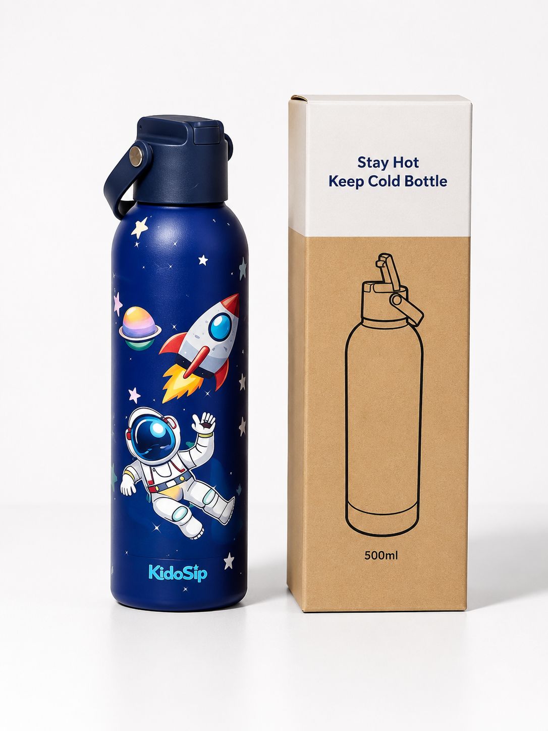 KidoSip Space Explorer Astronaut | 500ml Insulated Water Bottle | Original Collection