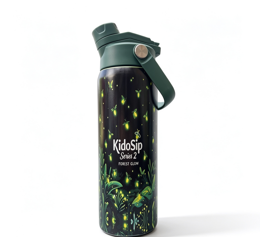 KidoSip Series 2 – Forest Glow Insulated Water Bottle | 24oz (700ml) | Leak‑Proof & BPA‑Free