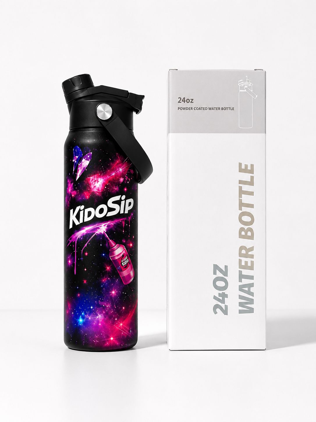 Starlight Pink | Pulse Series | KidoSip Insulated Water Bottle – Premium Stainless Steel