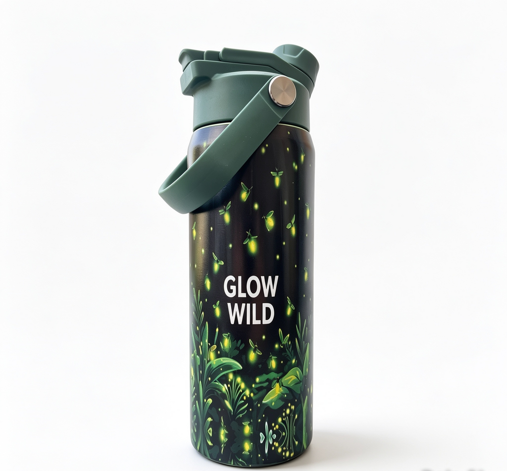 KidoSip Series 2 – Forest Glow Insulated Water Bottle | 24oz (700ml) | Leak‑Proof & BPA‑Free