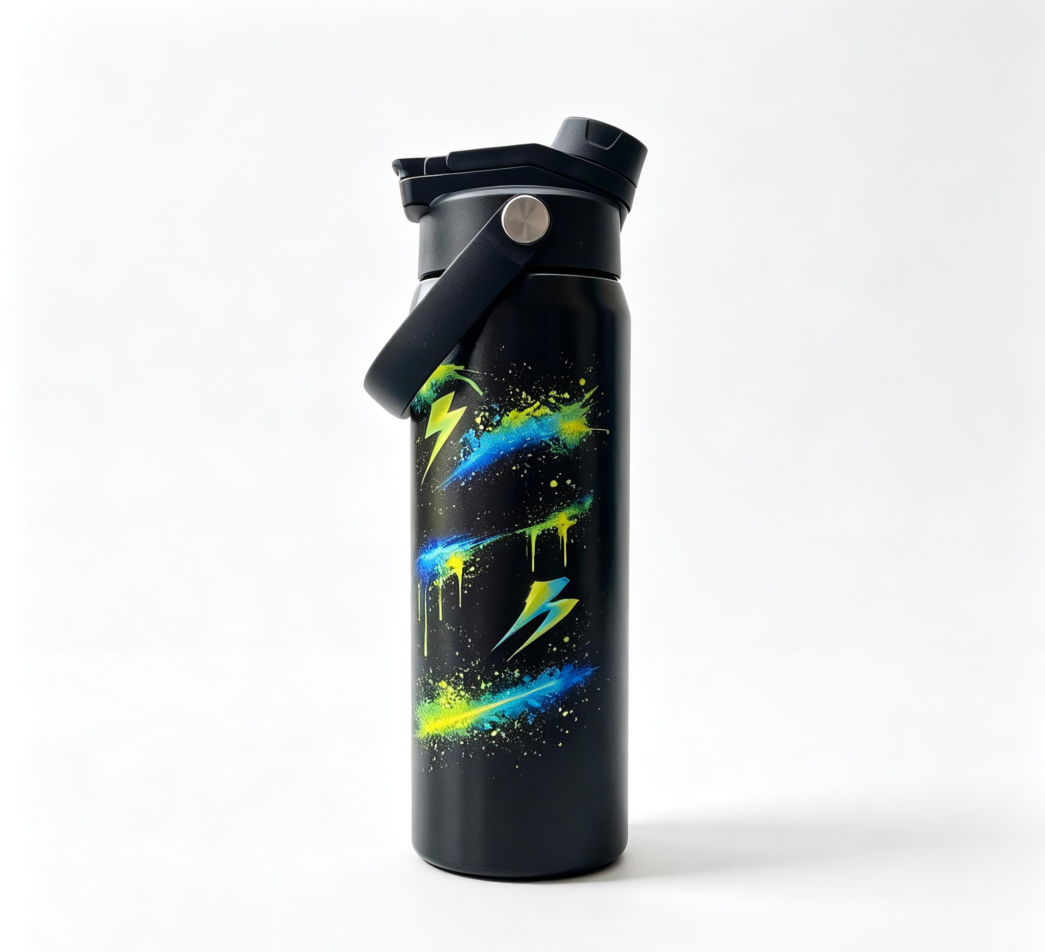 Cyber Lime,Pulse Series, KidoSip Kids Stainless Steel Water Bottle Insulated Leak Proof water bottle,24oz