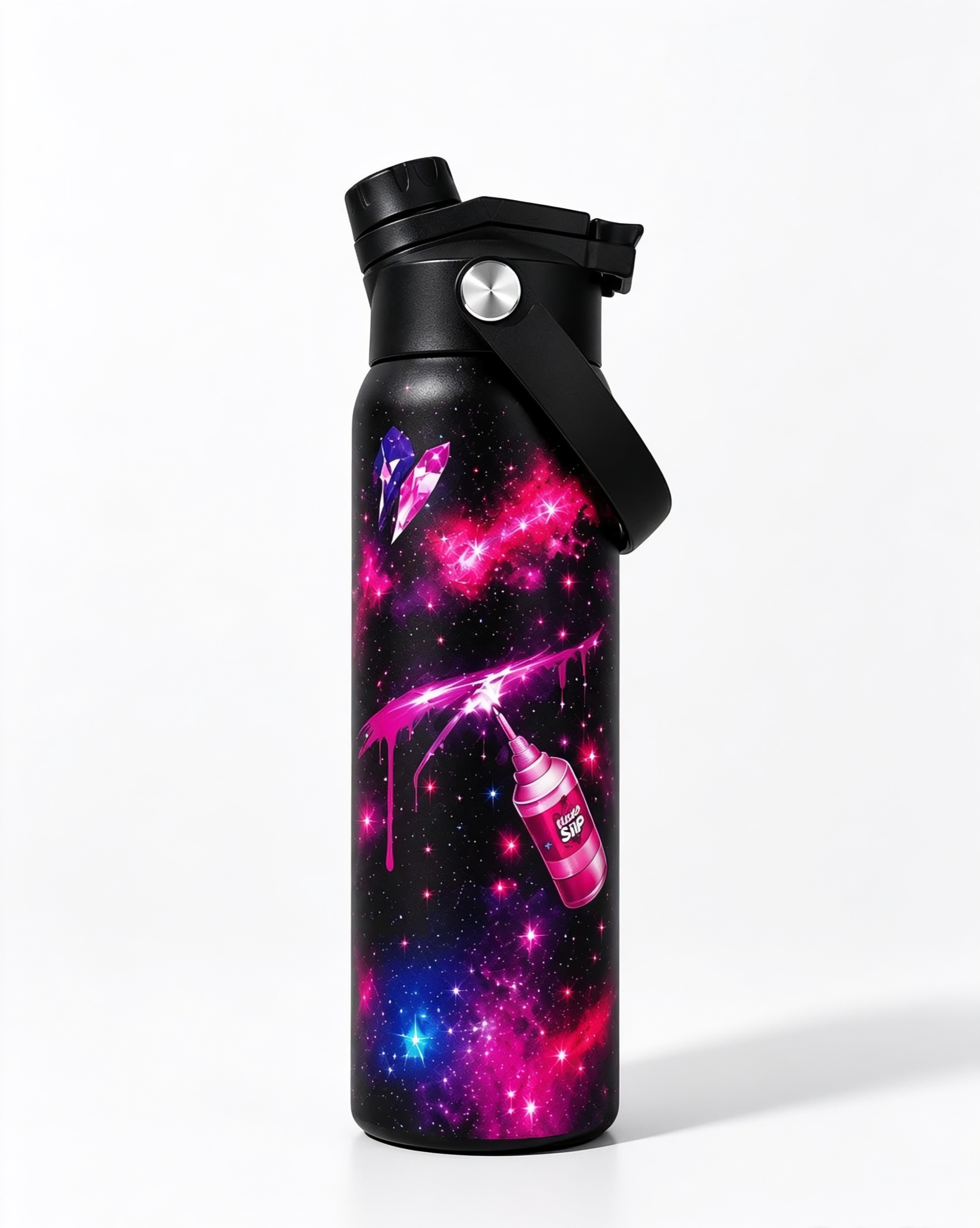 Starlight Pink, Pulse Series, KidoSip Kids Stainless Steel Water Bottle Insulated Leak Proof water Bottle,24oz